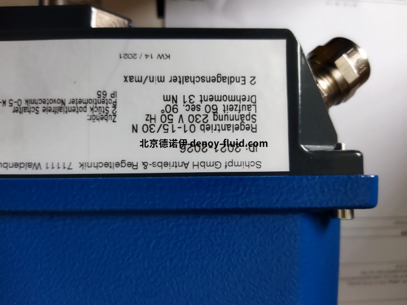 Schimpf電動執(zhí)行器03-120·/04500 N 60的參數(shù)