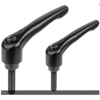 KIPP K0122亞光紋理可調(diào)式手柄外螺紋磨砂表面處理英制