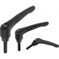 KIPP?K0752_SE外螺紋可調(diào)式手柄磨砂表面處理英寸公制