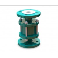 interapp三片式腐蝕性應(yīng)用球止回閥TLBCV-PFA金屬閥體法蘭端