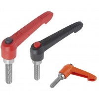 KIPP K0270外螺紋按鈕插件不銹鋼可調(diào)節(jié)塑料手柄