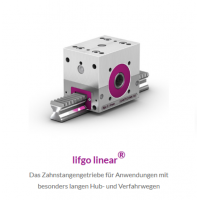 LEANTECHNIK 齒條齒輪箱lifgo?系列，有三種尺寸可供選擇