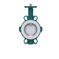 InterApp PTFE內(nèi)襯中心蝶閥，適用于腐蝕性流體和高純度應(yīng)用