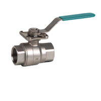 InterApp 不銹鋼球閥，兩件式閥體，全孔，頂部法蘭，用于安裝執(zhí)行器